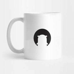 Golang Gopher Black Silhouette Mug